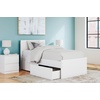 image:imageSignature Design by Ashley Onita Minimalist Twin Platform Bed with Storage Foundation or Box Spring Not Needed White