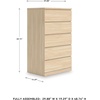 image:imageSignature Design by Ashley Onita Tall 5 Drawer Chest of Drawers NaturalBeige
