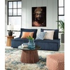 image:imageSignature Design by Ashley Oversized Armless Accent Chair TaupeBlue