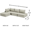 image:imageSignature Design by Ashley Oversized Armless Accent Chair TaupeTaupe