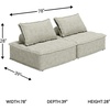 image:imageSignature Design by Ashley Oversized Armless Accent Chair TaupeTaupe
