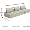 image:imageSignature Design by Ashley Oversized Armless Accent Chair TaupeTaupe