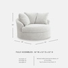 image:imageSignature Design by Ashley Oversized Swivel Accent Chair White