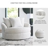 image:imageSignature Design by Ashley Oversized Swivel Accent Chair White