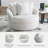 image:imageSignature Design by Ashley Oversized Swivel Accent Chair White