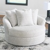 image:imageSignature Design by Ashley Oversized Swivel Accent Chair White