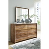 image:imageSignature Design by Ashley Panel Bed Frame Dressonni Queen Sheesham WoodDresser and Mirror