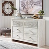 image:imageSignature Design by Ashley Paxberry 6 Drawer Dresser with Mirror Whitewash