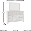 image:imageSignature Design by Ashley Paxberry 6 Drawer Dresser with Mirror Whitewash