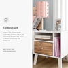image:imageSignature Design by Ashley Piperton 1 Drawer Night Stand Nightstand 2188 Tall White amp Light BrownBlackNatural