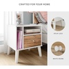 image:imageSignature Design by Ashley Piperton 1 Drawer Night Stand Nightstand 2188 Tall White amp Light BrownBlackNatural