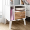 image:imageSignature Design by Ashley Piperton 1 Drawer Night Stand Nightstand 2188 Tall White amp Light BrownBlackNatural