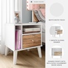 image:imageSignature Design by Ashley Piperton 1 Drawer Night Stand Nightstand 2188 Tall White amp Light BrownBlackNatural
