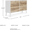 image:imageSignature Design by Ashley Piperton 6 Drawer Dresser White amp Light BrownNaturalWhite