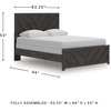 image:imageSignature Design by Ashley Prendonea Kids Twin Bed Frame CharcoalQueen US Standard