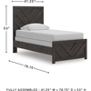 image:imageSignature Design by Ashley Prendonea Kids Twin Bed Frame CharcoalTwin
