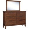 image:imageSignature Design by Ashley Ralene MidCentury Modern 47 x 31 Bedroom Mirror Medium Brown