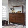 image:imageSignature Design by Ashley Ralene MidCentury Modern 47 x 31 Bedroom Mirror Medium Brown