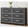 image:imageSignature Design by Ashley Ravalori Contemporary 2Drawer Nightstand with Storage USB Ports and Charging Station BlackBlack