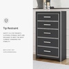 image:imageSignature Design by Ashley Ravalori Contemporary 2Drawer Nightstand with Storage USB Ports and Charging Station BlackBlack