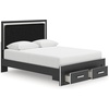 image:imageSignature Design by Ashley Ravalori Contemporary 2Drawer Nightstand with Storage USB Ports and Charging Station BlackBlack