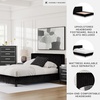 image:imageSignature Design by Ashley Ravalori Contemporary 2Drawer Nightstand with Storage USB Ports and Charging Station BlackBlack