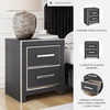 image:imageSignature Design by Ashley Ravalori Contemporary 2Drawer Nightstand with Storage USB Ports and Charging Station BlackBlack