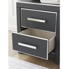 image:imageSignature Design by Ashley Ravalori Contemporary 2Drawer Nightstand with Storage USB Ports and Charging Station BlackBlack