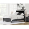 image:imageSignature Design by Ashley Ravalori Contemporary 2Drawer Nightstand with Storage USB Ports and Charging Station BlackBlack