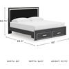 image:imageSignature Design by Ashley Ravalori Contemporary 2Drawer Nightstand with Storage USB Ports and Charging Station BlackBlack
