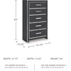 image:imageSignature Design by Ashley Ravalori Contemporary 2Drawer Nightstand with Storage USB Ports and Charging Station BlackBlack