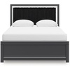 image:imageSignature Design by Ashley Ravalori Contemporary 2Drawer Nightstand with Storage USB Ports and Charging Station BlackBlack