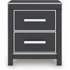 image:imageSignature Design by Ashley Ravalori Contemporary 2Drawer Nightstand with Storage USB Ports and Charging Station BlackBlack