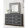image:imageSignature Design by Ashley Ravalori Contemporary 2Drawer Nightstand with Storage USB Ports and Charging Station BlackBlack