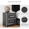 image:imageSignature Design by Ashley Ravalori Contemporary 2Drawer Nightstand with Storage USB Ports and Charging Station BlackBlack