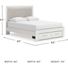image:imageSignature Design by Ashley Ravalori Contemporary 2Drawer Nightstand with Storage USB Ports and Charging Station BlackWhite