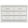 image:imageSignature Design by Ashley Ravalori Contemporary 2Drawer Nightstand with Storage USB Ports and Charging Station BlackWhite