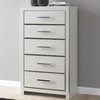 image:imageSignature Design by Ashley Ravalori Contemporary 2Drawer Nightstand with Storage USB Ports and Charging Station BlackWhite