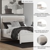 image:imageSignature Design by Ashley Ravalori Contemporary 2Drawer Nightstand with Storage USB Ports and Charging Station BlackWhite