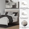image:imageSignature Design by Ashley Ravalori Contemporary 2Drawer Nightstand with Storage USB Ports and Charging Station BlackWhite