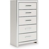 image:imageSignature Design by Ashley Ravalori Contemporary 2Drawer Nightstand with Storage USB Ports and Charging Station BlackWhite