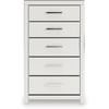 image:imageSignature Design by Ashley Ravalori Contemporary 2Drawer Nightstand with Storage USB Ports and Charging Station BlackWhite