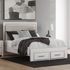 image:imageSignature Design by Ashley Ravalori Contemporary 2Drawer Nightstand with Storage USB Ports and Charging Station BlackWhite