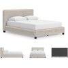 image:imageSignature Design by Ashley Ravalori Contemporary 2Drawer Nightstand with Storage USB Ports and Charging Station BlackWhite