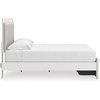 image:imageSignature Design by Ashley Ravalori Contemporary 2Drawer Nightstand with Storage USB Ports and Charging Station BlackWhite