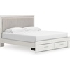 image:imageSignature Design by Ashley Ravalori Contemporary 2Drawer Nightstand with Storage USB Ports and Charging Station BlackWhite