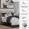 image:imageSignature Design by Ashley Ravalori Contemporary 2Drawer Nightstand with Storage USB Ports and Charging Station BlackWhite