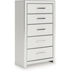 image:imageSignature Design by Ashley Ravalori Contemporary 2Drawer Nightstand with Storage USB Ports and Charging Station BlackWhite