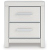 image:imageSignature Design by Ashley Ravalori Contemporary 2Drawer Nightstand with Storage USB Ports and Charging Station BlackWhite