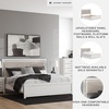 image:imageSignature Design by Ashley Ravalori Contemporary 2Drawer Nightstand with Storage USB Ports and Charging Station BlackWhite
